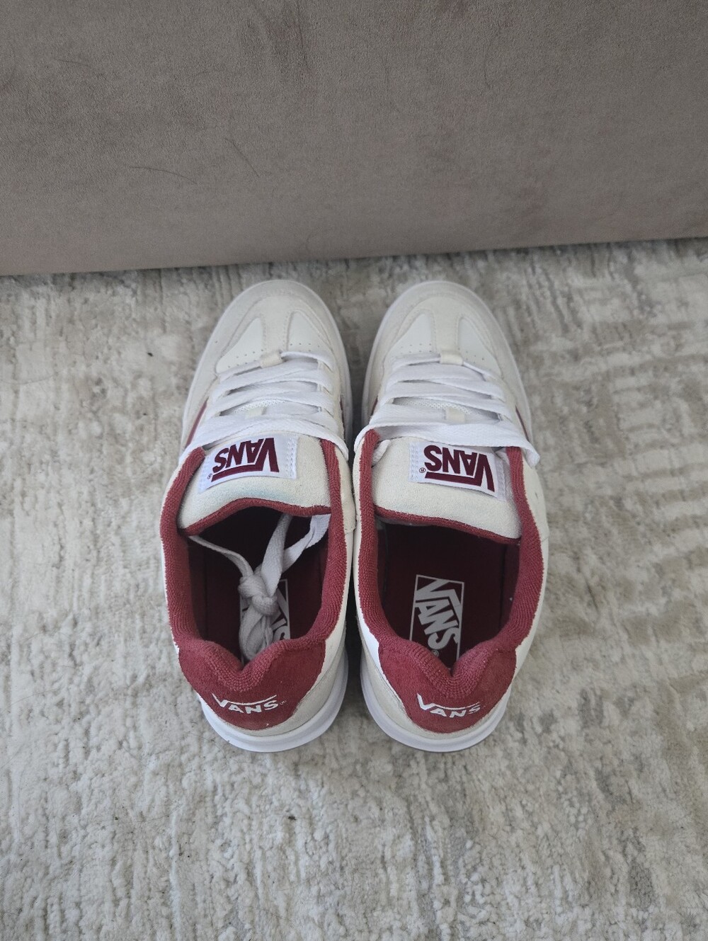 Vans Upland Vintage Sport White Leather Skate Shoes Mens Sz 8 Casual Sneakers. - Picture 6 of 9